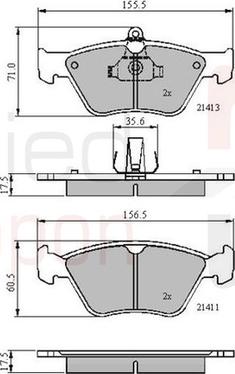 Comline ADB0738 - Set placute frana,frana disc aaoparts.ro