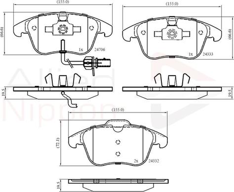 Comline ADB11591 - Set placute frana,frana disc aaoparts.ro