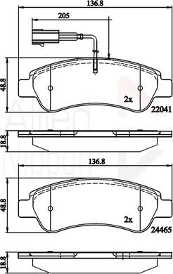 Comline ADB11604 - Set placute frana,frana disc aaoparts.ro