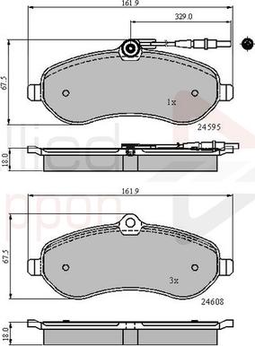 Comline ADB11621 - Set placute frana,frana disc aaoparts.ro