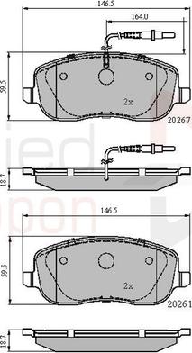 Comline ADB11158 - Set placute frana,frana disc aaoparts.ro