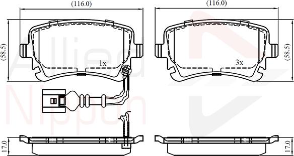 Comline ADB11313 - Set placute frana,frana disc aaoparts.ro