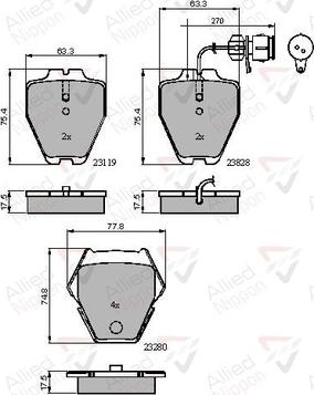 Comline ADB11770 - Set placute frana,frana disc aaoparts.ro