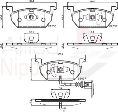 Comline ADB12224 - Set placute frana,frana disc aaoparts.ro