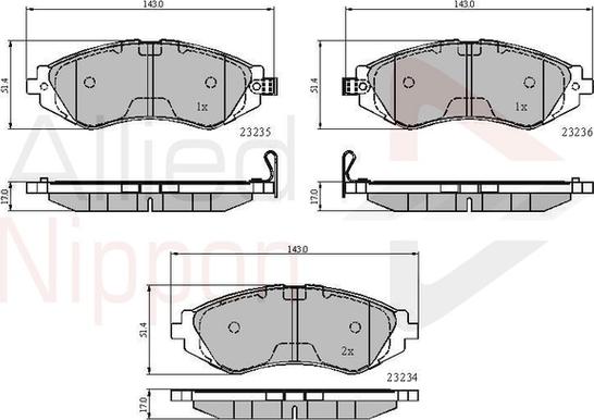 Comline ADB3435 - Set placute frana,frana disc aaoparts.ro