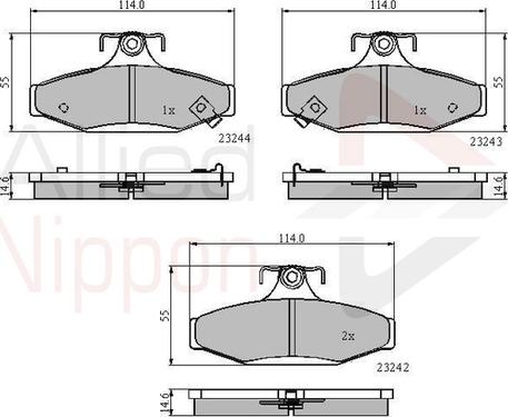 Comline ADB3586 - Set placute frana,frana disc aaoparts.ro