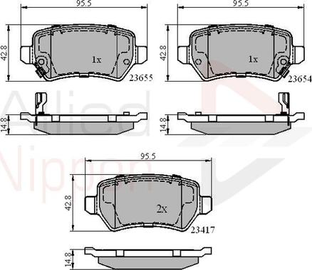 Comline ADB31551 - Set placute frana,frana disc aaoparts.ro