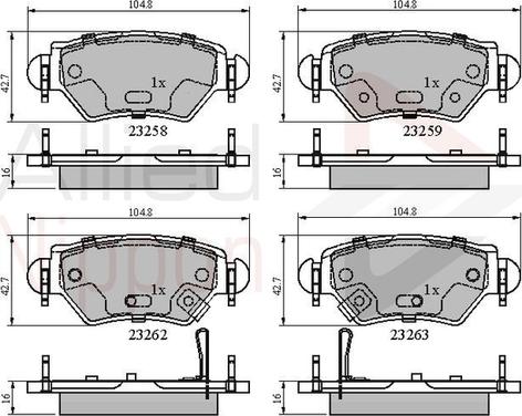 Comline ADB31504 - Set placute frana,frana disc aaoparts.ro