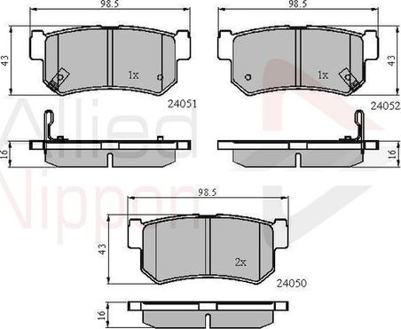 Comline ADB31192 - Set placute frana,frana disc aaoparts.ro