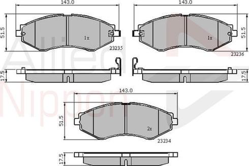 Comline ADB31189 - Set placute frana,frana disc aaoparts.ro