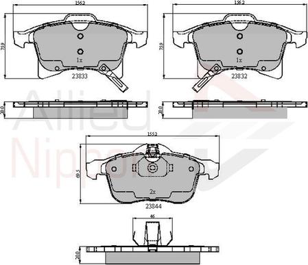 Comline ADB31307 - Set placute frana,frana disc aaoparts.ro
