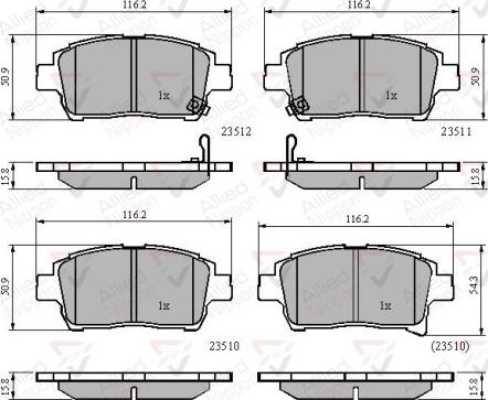 AISIN BPTO-1028 - Set placute frana,frana disc aaoparts.ro