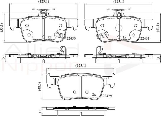Comline ADB32407 - Set placute frana,frana disc aaoparts.ro
