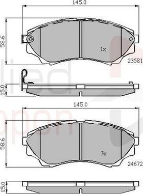 Comline ADB32012 - Set placute frana,frana disc aaoparts.ro