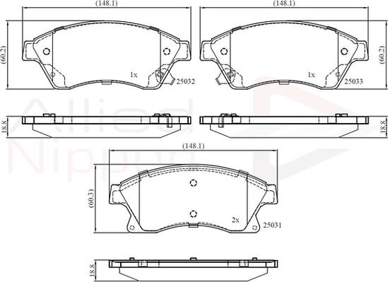 Comline ADB32038 - Set placute frana,frana disc aaoparts.ro