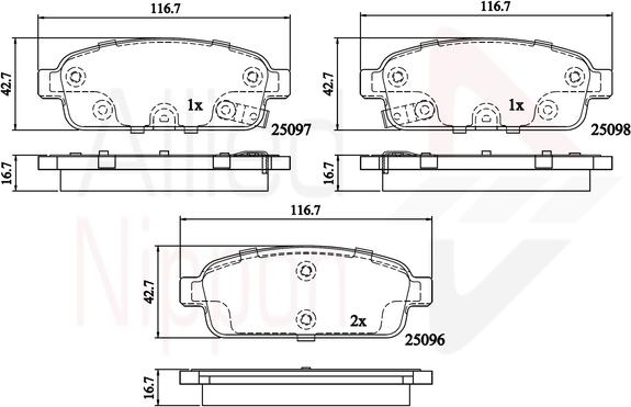 Comline ADB32024 - Set placute frana,frana disc aaoparts.ro