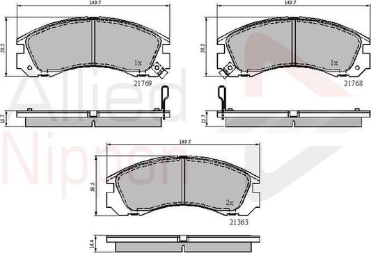 Comline ADB3234 - Set placute frana,frana disc aaoparts.ro