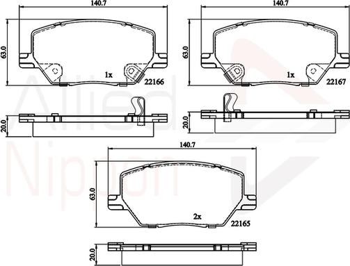 Comline ADB32294 - Set placute frana,frana disc aaoparts.ro
