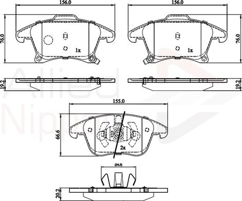 Comline ADB32286 - Set placute frana,frana disc aaoparts.ro