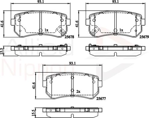 Comline ADB32276 - Set placute frana,frana disc aaoparts.ro