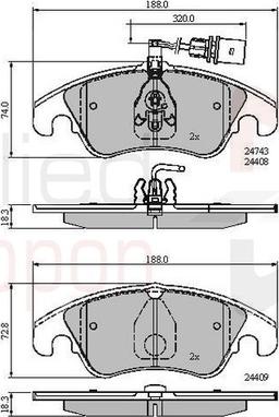 Comline ADB21789 - Set placute frana,frana disc aaoparts.ro