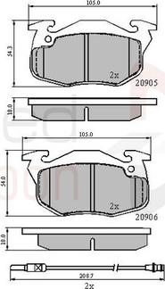 Comline ADB2258 - Set placute frana,frana disc aaoparts.ro