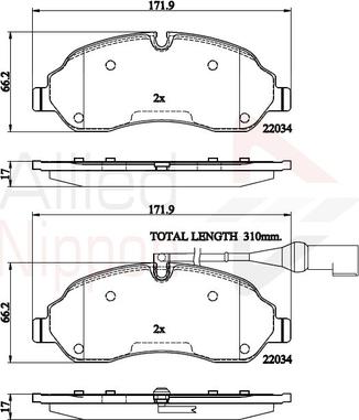 Comline ADB22214 - Set placute frana,frana disc aaoparts.ro