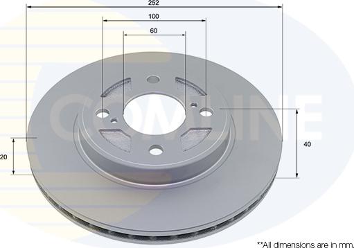 Comline ADC5019V - Disc frana aaoparts.ro
