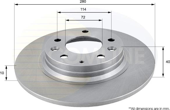 Comline ADC0450 - Disc frana aaoparts.ro