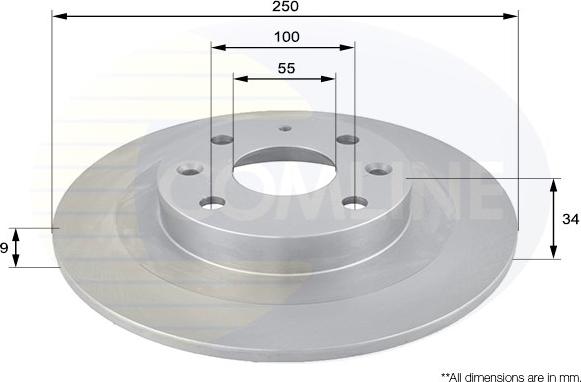 Comline ADC0410 - Disc frana aaoparts.ro