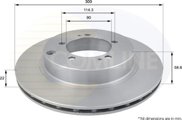 Comline ADC0358V - Disc frana aaoparts.ro