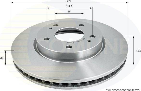Comline ADC0383V - Disc frana aaoparts.ro