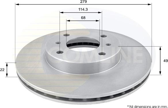 Comline ADC0252V - Disc frana aaoparts.ro