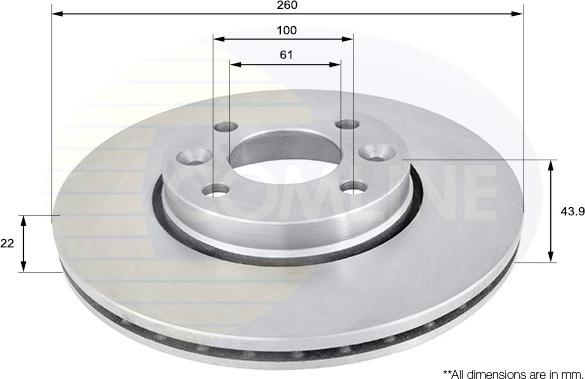 Comline ADC0266V - Disc frana aaoparts.ro