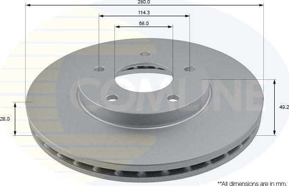 Comline ADC0260V - Disc frana aaoparts.ro