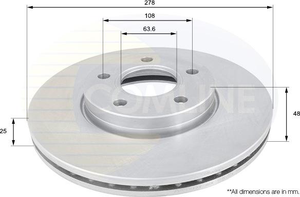 Comline ADC1912V - Disc frana aaoparts.ro