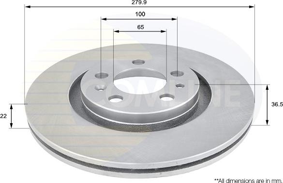 Comline ADC1408V - Disc frana aaoparts.ro