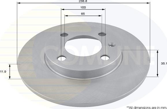 Comline ADC1402 - Disc frana aaoparts.ro