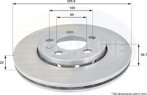 Comline ADC1407V - Disc frana aaoparts.ro