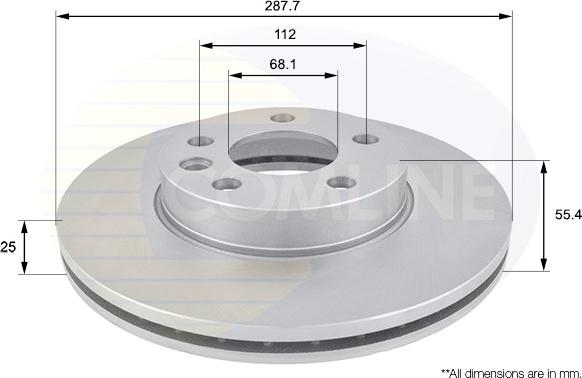 Comline ADC1418V - Disc frana aaoparts.ro