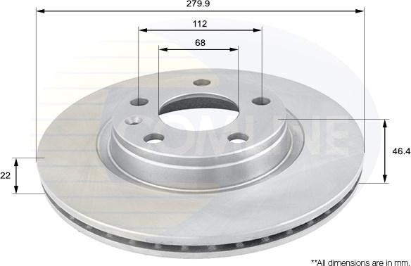 Comline ADC1412V - Disc frana aaoparts.ro