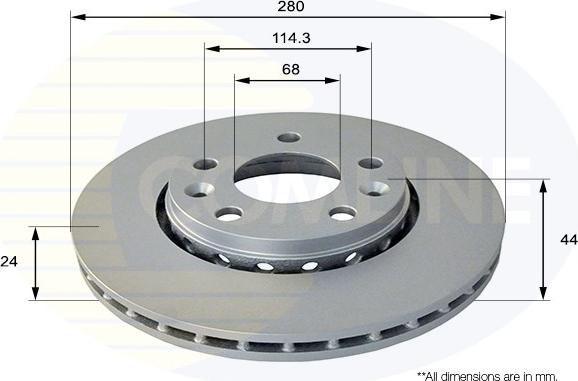 Comline ADC1585V - Disc frana aaoparts.ro