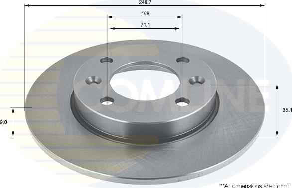 Comline ADC1531 - Disc frana aaoparts.ro