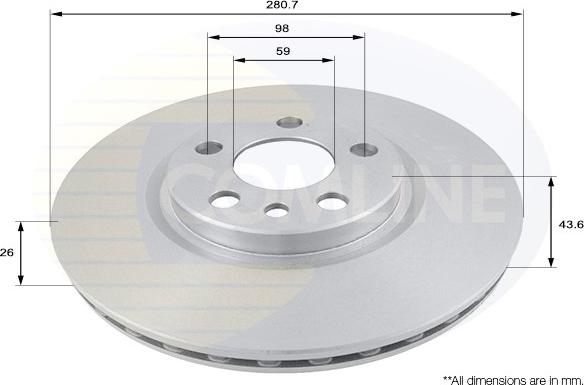 Comline ADC1522V - Disc frana aaoparts.ro