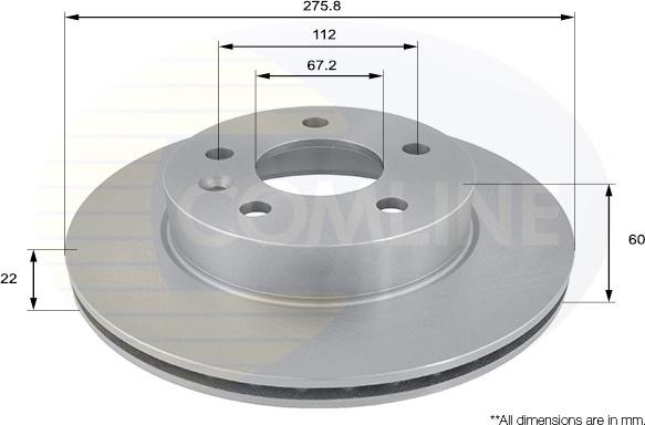 Comline ADC1608V - Disc frana aaoparts.ro