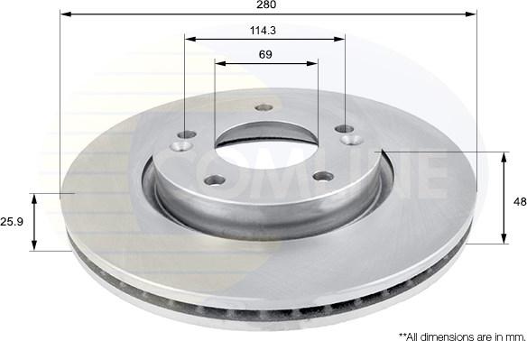 Comline ADC1041V - Disc frana aaoparts.ro