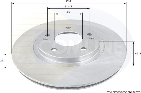 Comline ADC1050V - Disc frana aaoparts.ro