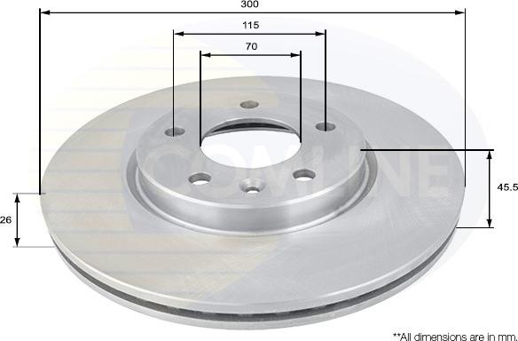 Comline ADC1153V - Disc frana aaoparts.ro