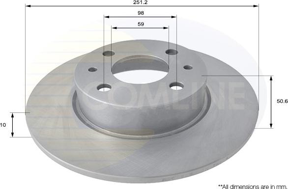 Comline ADC1809 - Disc frana aaoparts.ro