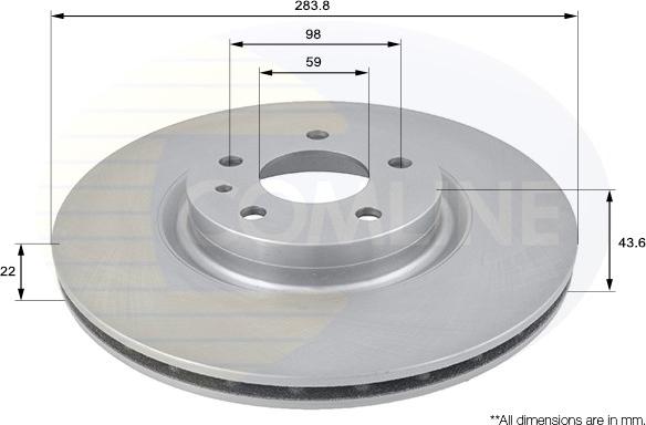 Comline ADC1805V - Disc frana aaoparts.ro